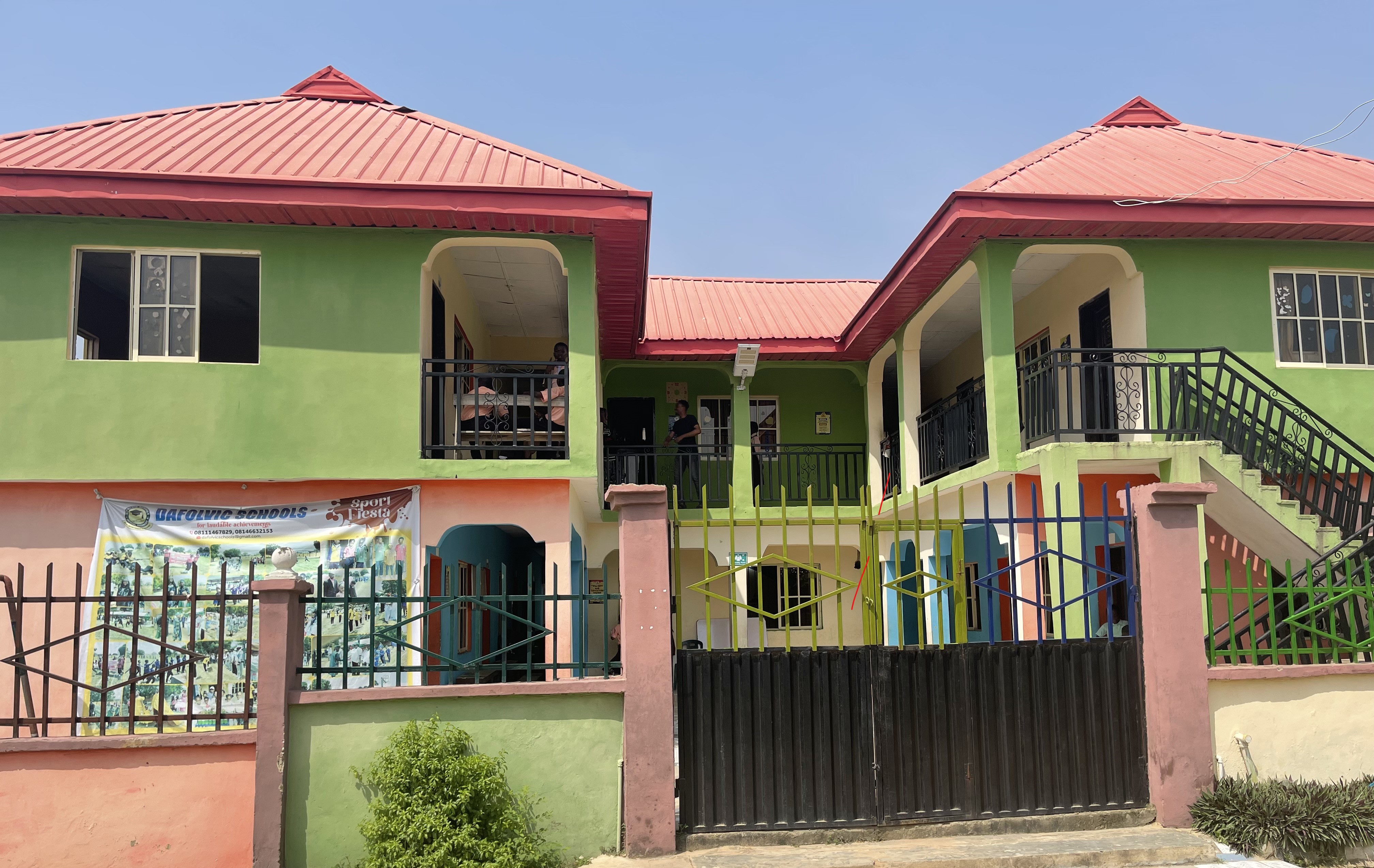 The original Dafolvic Schools building, photographed in 2025